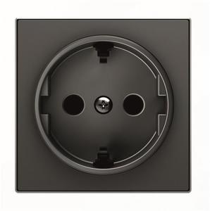 Фото ABB Sky Niessen 2CLA858800A1501 Накладка розетки SCHUKO (2P+E, черная)