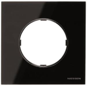 Фото ABB Sky Moon 2CLA867100A3101 Рамка 1-постовая (стекло чёрное)