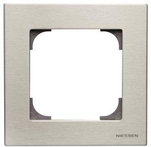 Фото ABB Sky 2CLA857100A1401 Рамка 1-постовая (нержавеющая сталь)