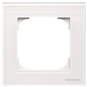Фото ABB Sky 2CLA857100A3001 Рамка 1-постовая (стекло белое)