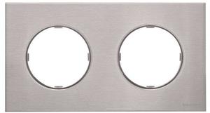 Фото ABB Sky Moon 2CLA867200A4001 Рамка 2-постовая (нержавеющая сталь)