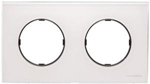 Фото ABB Sky Moon 2CLA867200A3001 Рамка 2-постовая (стекло белое)
