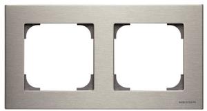 Фото ABB Sky 2CLA857200A1401 Рамка 2-постовая (нержавеющая сталь)