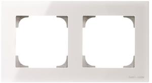 Фото ABB Sky 2CLA857200A3001 Рамка 2-постовая (стекло белое)