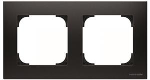 Фото ABB Sky 2CLA857200A1501 Рамка 2-постовая (чёрный бархат)