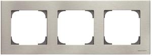 Фото ABB Sky 2CLA857300A1401 Рамка 3-постовая (нержавеющая сталь)