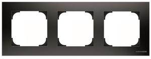 Фото ABB Sky 2CLA857300A1501 Рамка 3-постовая (чёрный бархат)