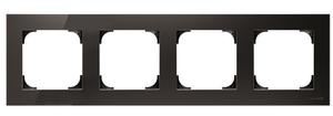 Фото ABB Sky 2CLA857400A3101 Рамка 4-постовая (стекло чёрное)