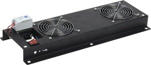 Фото IEK FM05-22M ITK Вентиляторная панель с выключателем и термостатом 2 модуля черная