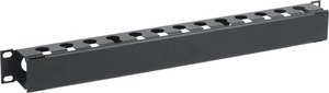 Фото IEK CO05-1MCM ITK Кабельный органайзер с крышкой 19" 1U, черный