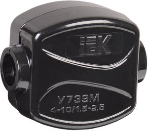 Фото IEK UKZ-ZO-739M Зажим кабельный ответвительный У-739М (4-10/1,5-2,5 мм²) IP20