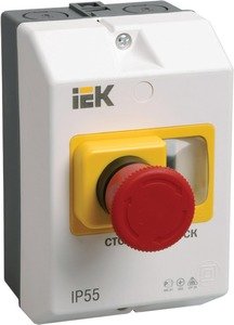 Фото IEK DMS11D-PC55 Защитная оболочка с кнопкой "Стоп" IP54