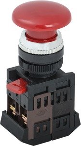 Фото IEK BBG30-AEA-K04 Кнопка AEA-22 "Грибок" красный d22mm 1з+1р