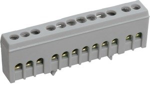 Фото IEK YNN10-69-10KD-K02 Шина L фаза в корп изол на DIN-рейку ШНИ-6х9-10-К-Ср ИЭК