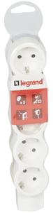 Фото Legrand 695014 "Стандарт" Удлинитель бытовой 5-местный без шнура (с/з, 16 А, 3500 Вт, возм. фиксации блока)