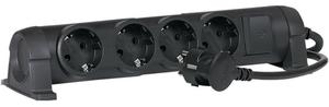Фото Legrand 694604 "Комфорт" Сетевой фильтр 4-местный 1.5 м (с/з, 16 А, 3500 Вт, поворотный блок, черный)