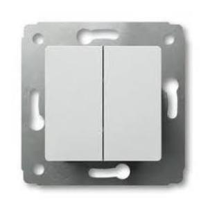 Фото Legrand Cariva 695934 Выключатель 2-клавишный (10 А, под рамку, с/у, белый)