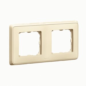 Фото Legrand Cariva 695971 Рамка 2-постовая (универсальная, кремовый)