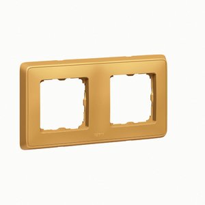 Фото Legrand Cariva 695973 Рамка 2-постовая (универсальная, золото)