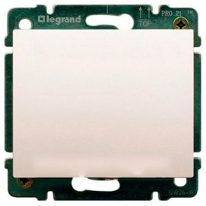 Фото Legrand Valena 696882 Выключатель 1-клавишный (10 А, под рамку, с/у, с подсветкой, жемчужный)