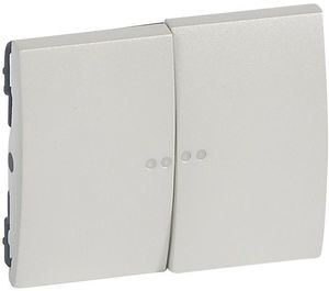 Фото Legrand DIY Galea Life 696883 Выключатель 2-х клавишный (10 А, под рамку, скрытая установка, подсветка, жемчуг)