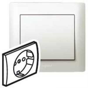 Фото Legrand DIY Galea Life 696887 Розетка (16 А, шторки, з/к, под рамку, скрытая установка, жемчуг)