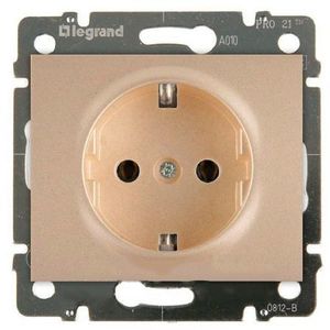 Фото Legrand DIY Galea Life 696867 Розетка (16 А, шторки, з/к, под рамку, скрытая установка, титан)