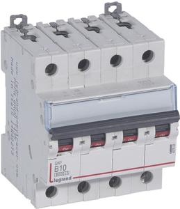 Фото Legrand DX3 407622 Автоматический выключатель четырехполюсный 10А (10 кА, B)