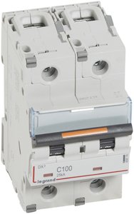 Фото Legrand DX3 409776 Автоматический выключатель двухполюсный 100А (25 кА, C)