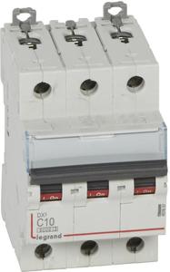 Фото Legrand DX3 407857 Автоматический выключатель трехполюсный 10А (10 кА, C)