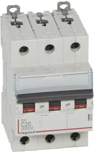 Фото Legrand DX3 407860 Автоматический выключатель трехполюсный 20А (10 кА, C)