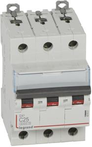 Фото Legrand DX3 407861 Автоматический выключатель трехполюсный 25А (10 кА, C)