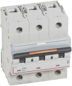 Фото Legrand DX3 409837 Автоматический выключатель трехполюсный 40А (25 кА, D)