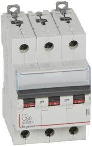 Фото Legrand DX3 409259 Автоматический выключатель трехполюсный 50А (16 кА, C)