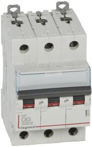 Фото Legrand DX3 407865 Автоматический выключатель трехполюсный 63А (10 кА, C)