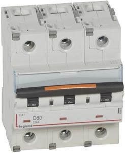 Фото Legrand DX3 409840 Автоматический выключатель трехполюсный 80А (25 кА, D)