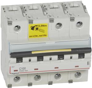 Фото Legrand DX3 409363 Автоматический выключатель четырехполюсный 100А (16 кА, C)
