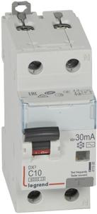 Фото Legrand DX3 411000 Автоматический выключатель дифференциального тока однополюсный 10А (тип AC, 6 кА)