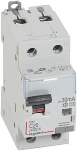 Фото Legrand DX3 411051 Автоматический выключатель дифференциального тока однополюсный 20А (тип AC, 6 кА)