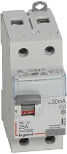 Фото Legrand DX3 411554 Выключатель дифференциального тока двухполюсный 25А 0.03А (тип А)