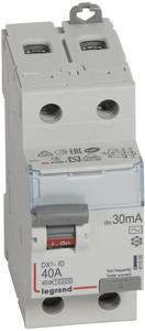 Фото Legrand DX3 411505 Выключатель дифференциального тока двухполюсный 40А 0.03А (тип AC)