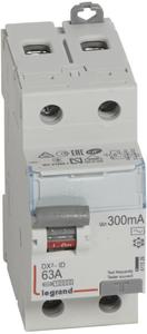 Фото Legrand DX3 411526 Выключатель дифференциального тока двухполюсный 63А 0.3А (тип AC)