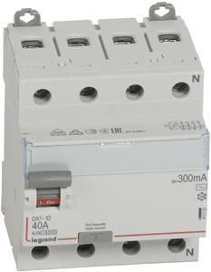 Фото Legrand DX3 411723 Выключатель дифференциального тока четырехполюсный 40А 0.3А (тип AC)