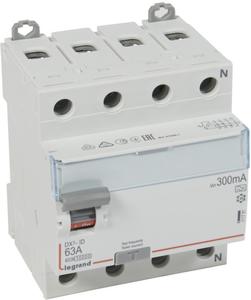 Фото Legrand DX3 411781 Выключатель дифференциального тока четырехполюсный 63А 0.3А (тип А)