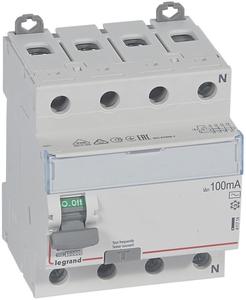 Фото Legrand DX3 411714 Выключатель дифференциального тока четырехполюсный 63А 0.1А (тип AC)