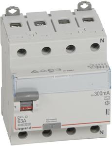 Фото Legrand DX3 411724 Выключатель дифференциального тока четырехполюсный 63А 0.3А (тип AC)