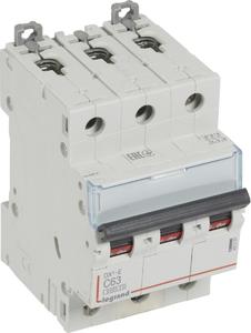 Фото Legrand DX3-E 407297 Автоматический выключатель трехполюсный 63А (6 кА, C)