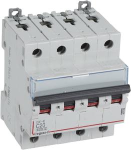 Фото Legrand DX3-E 407306 Автоматический выключатель четырехполюсный 20А (6 кА, C)
