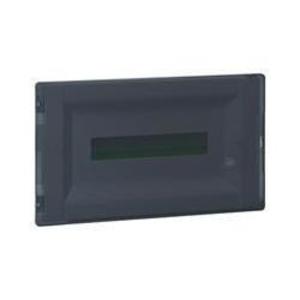 Фото Legrand 401706 Practibox Распределительный бокс скрытого монтажа IP40 IK07 1 рейка 18М с клеммиком заземления прозрачная дверь