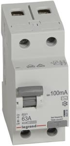Фото Legrand RX3 402030 Выключатель дифференциального тока двухполюсный 63А 0.1А (тип AC)